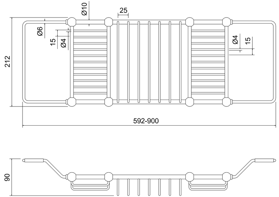 Полка Burlington A27 CHR хром купить в интернет-магазине сантехники Sanbest