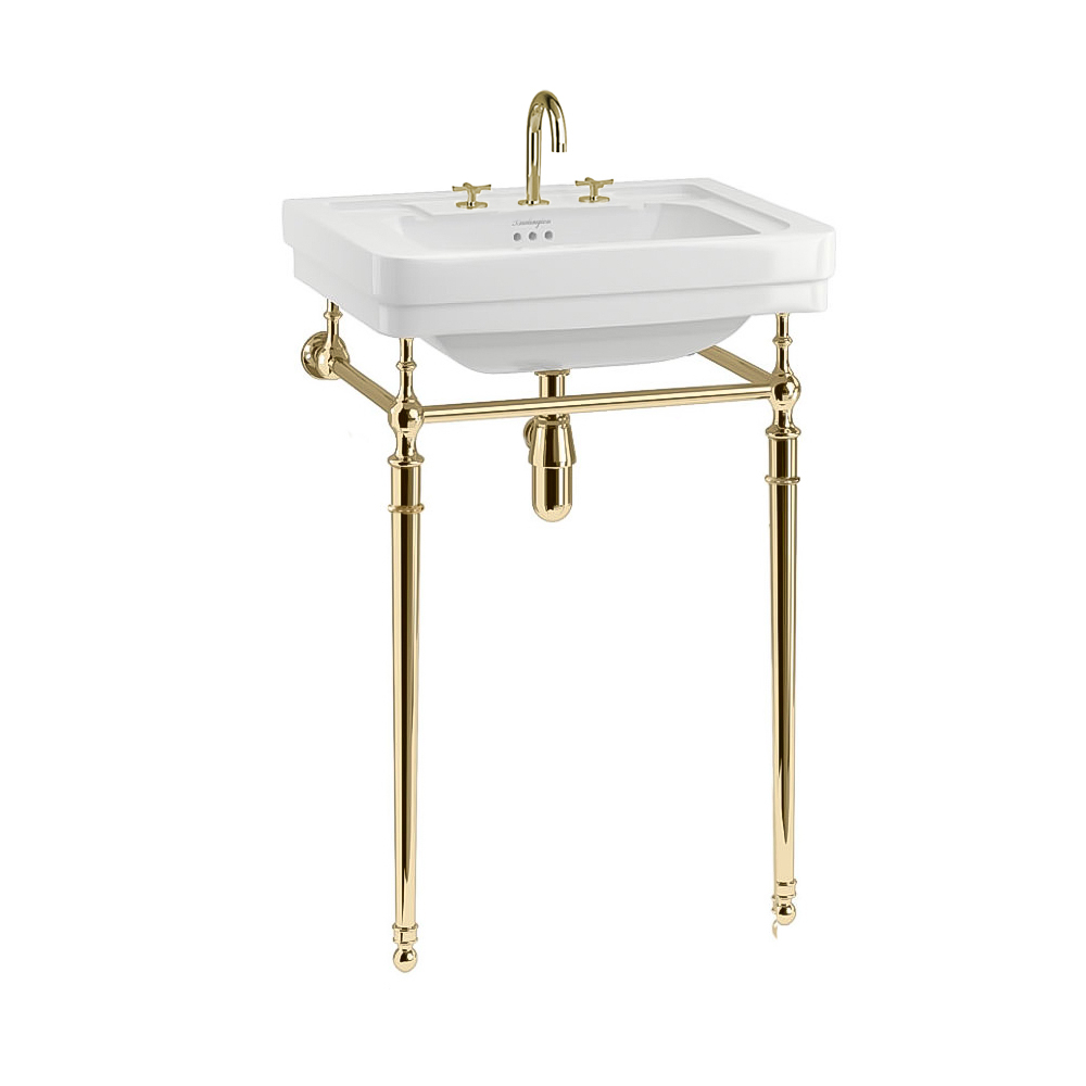 Консоль с раковиной Burlington Contemporary B1 3TH 90 золото для ванной в интернет-магазине сантехники Sanbest