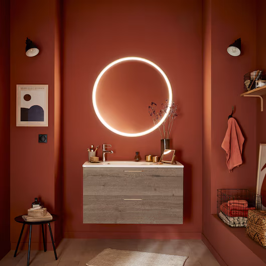 Тумба с раковиной Jacob Delafon Odeon Rive Gauche 60 дуб табак для ванной в интернет-магазине Sanbest