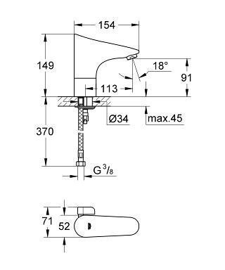 Смеситель для раковины Grohe Europlus 36207001 купить в интернет-магазине сантехники Sanbest