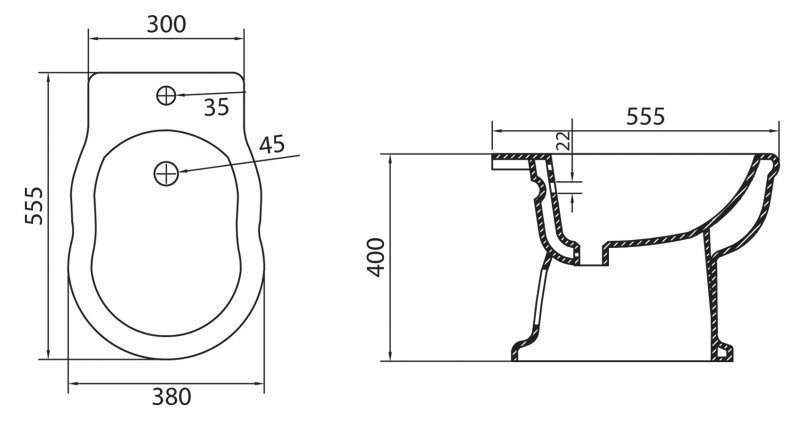 Биде напольное BelBagno BOHEME BB115B купить в интернет-магазине Sanbest