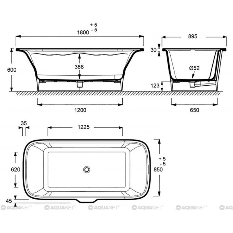 Ванна отдельностоящая Jacob Delafon ELITE 180x85 купить в интернет-магазине Sanbest