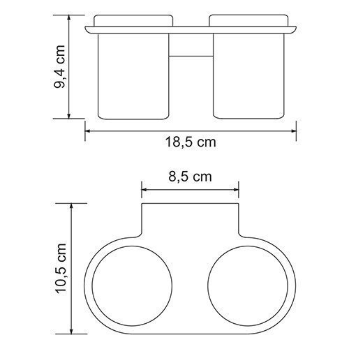 Стакан для зубных щеток WasserKRAFT Kammel K-8328D купить в интернет-магазине сантехники Sanbest