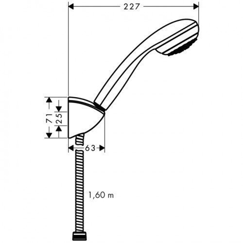 Душевая гарнитура Hansgrohe Crometta 85 1jet 27577000 купить в интернет-магазине сантехники Sanbest