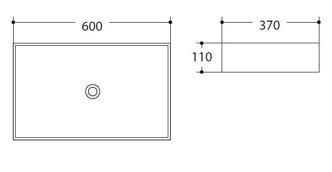 Раковина накладная Art&Max AM-78570B-60 купить в интернет-магазине Sanbest