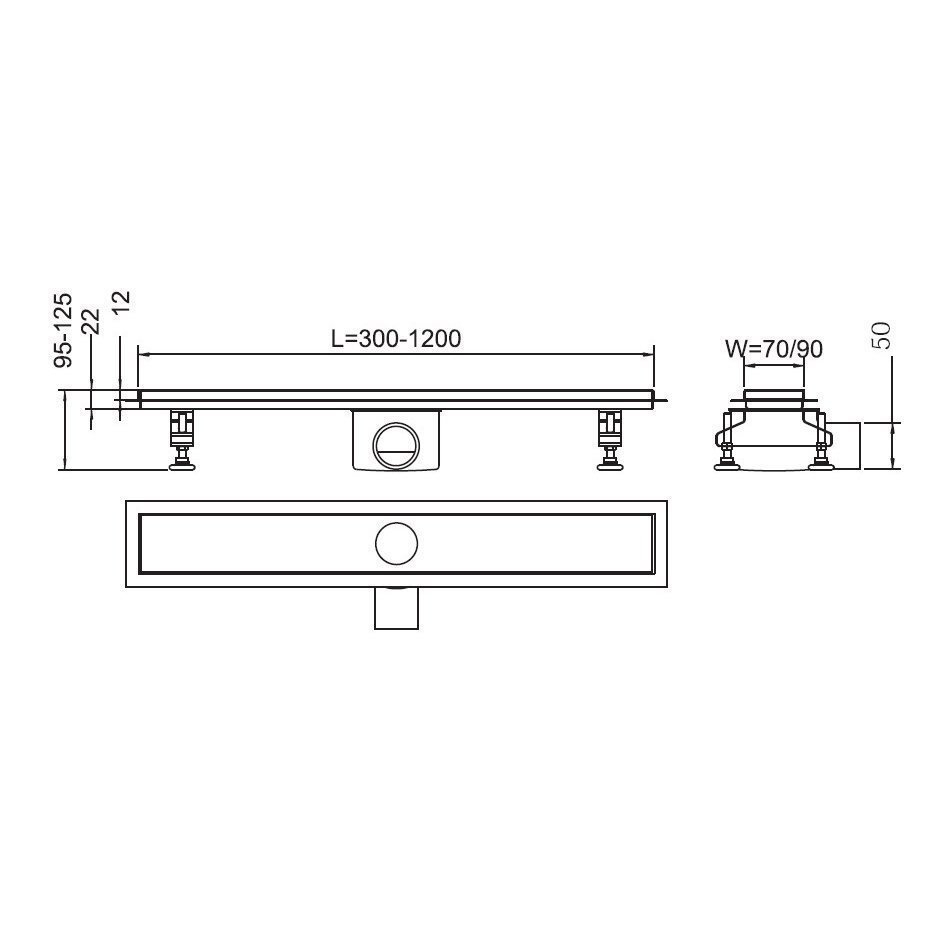 Душевой трап RGW Shower Drain SDR-01-E1 120x9 купить в интернет-магазине Sanbest