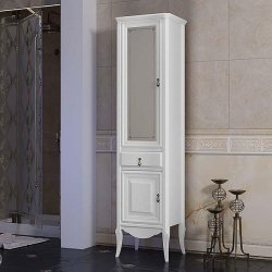 Пенал Опадирис Лоренцо 45 белый матовый для ванной в интернет-магазине сантехники Sanbest