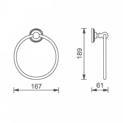 Полотенцедержатель-кольцо Aquanet 4680 купить в интернет-магазине сантехники Sanbest