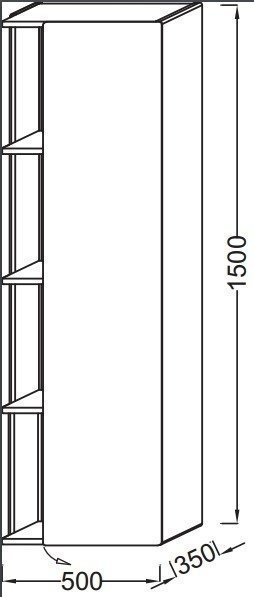 Пенал подвесной Jacob Delafon TERRACE EB1179 50 для ванной в интернет-магазине сантехники Sanbest