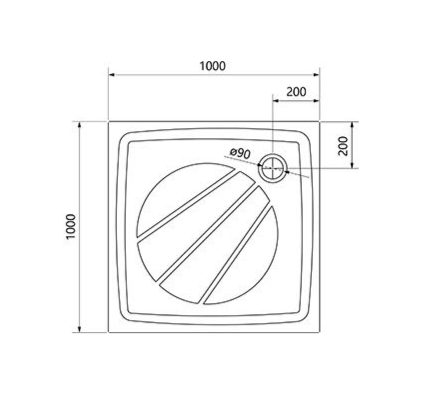 Душевой поддон Ravak Perseus Pro-100 XA03AA01010WM белый матовый купить в интернет-магазине Sanbest