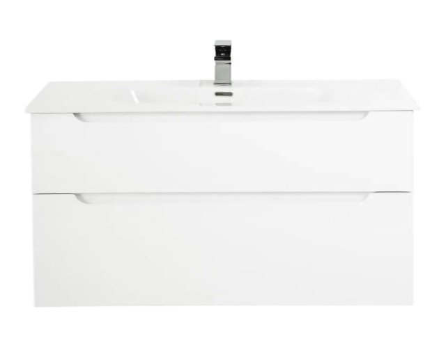 Тумба с раковиной BelBagno ETNA H60 2C 120 Bianco Lucido для ванной в интернет-магазине Sanbest