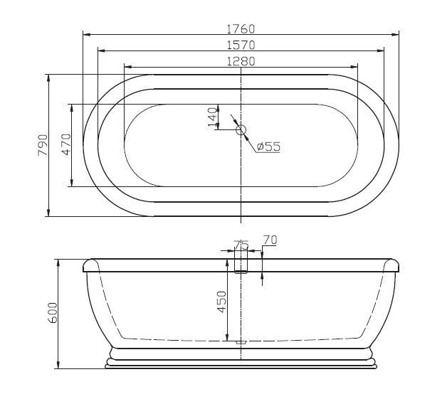 Ванна BelBagno BB03 купить в интернет-магазине Sanbest