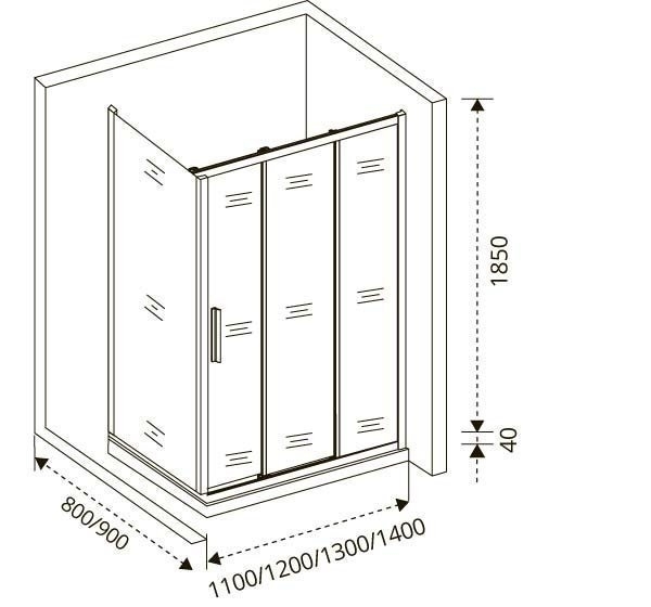 Душевой уголок Good door ORION WTW+SP 120x80 прозрачный купить в интернет-магазине Sanbest