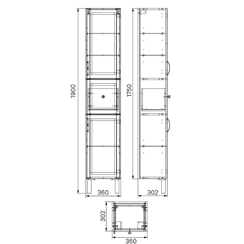 Пенал Iddis Oxford 36 OXF36N0i97 синий для ванной в интернет-магазине сантехники Sanbest