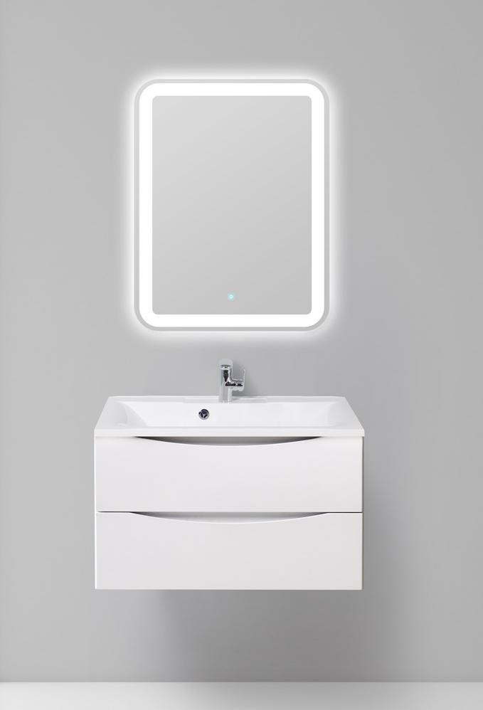 Тумба с раковиной Belbagno MARINO 90 2C-SO/BB900/450-LV-MR-AST Bianco Lucido для ванной в интернет-магазине Sanbest