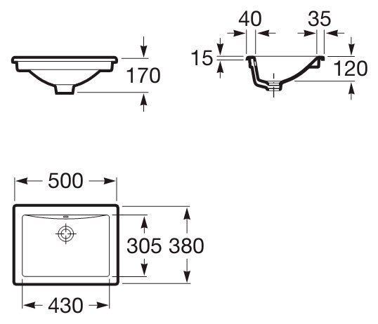 Раковина Roca Diverta 327114000 купить в интернет-магазине Sanbest