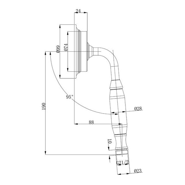 Душевая лейка Caprigo Parts 99-505-VOT купить в интернет-магазине сантехники Sanbest