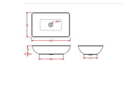 Раковина ARTCERAM WASHBASINS TAL001 01 00 bi 60 купить в интернет-магазине Sanbest