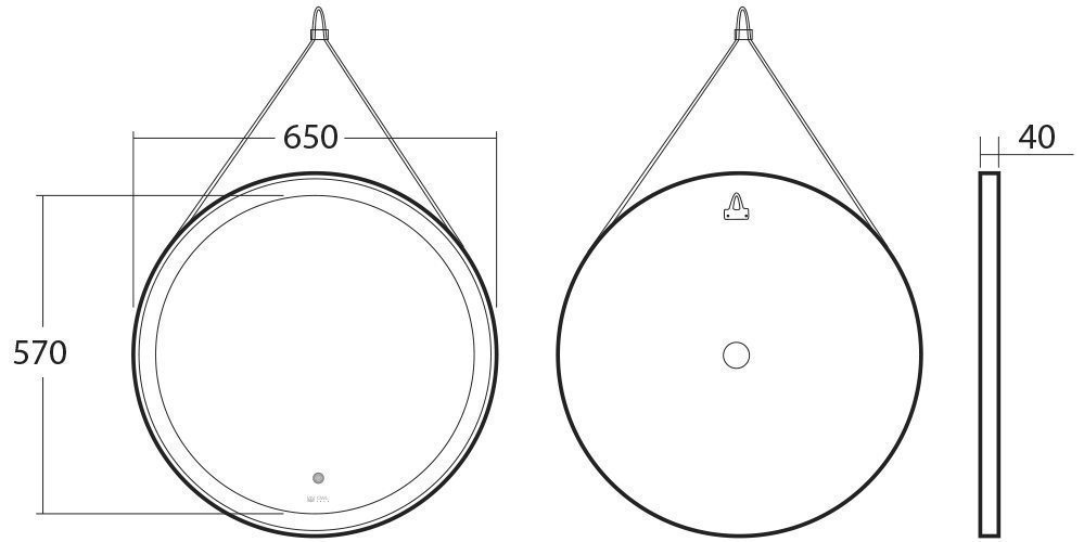 Зеркало с LED подсветкой Owl 1975 Viken 65 OWLM200201 в ванную от интернет-магазине сантехники Sanbest