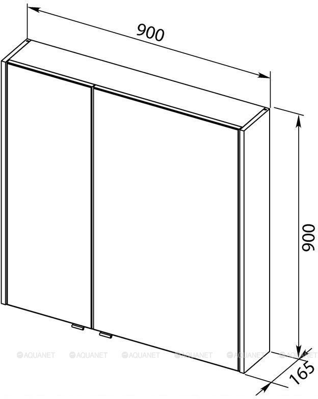 Зеркальный шкаф Aquanet Августа 90 белый в ванную от интернет-магазине сантехники Sanbest
