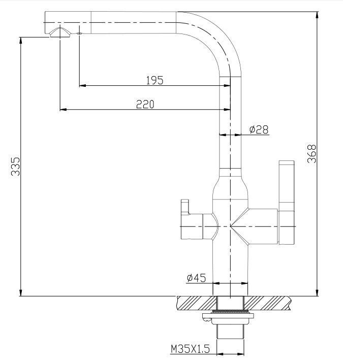 Смеситель для кухни Belbagno BB-LAM57-IN купить в интернет-магазине сантехники Sanbest