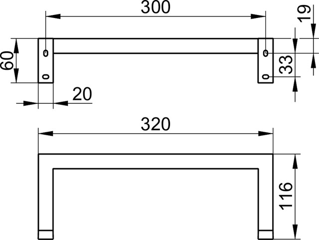 Полотенцедержатель KEUCO EDITION 90 SQUARE 19121010000 хром купить в интернет-магазине сантехники Sanbest