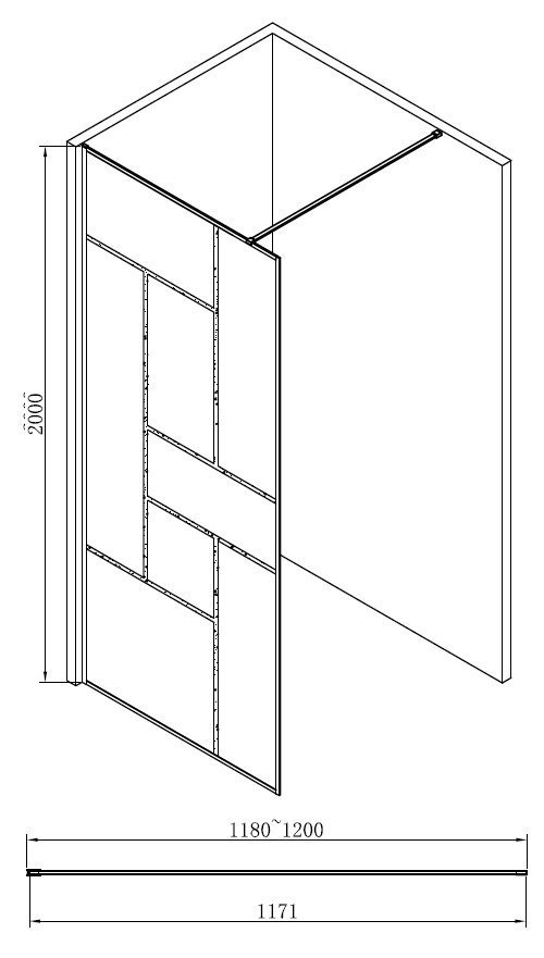 Душевая перегородка ABBER Immer Offen AG63120B 120 купить в интернет-магазине Sanbest