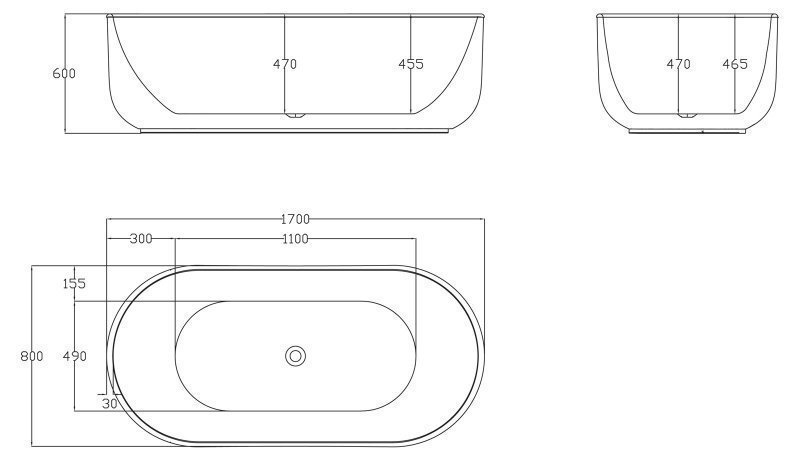 Ванна BelBagno BB401 1700 купить в интернет-магазине Sanbest