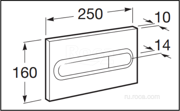 Кнопка для инсталляции Roca PL-1 890095001 купить в интернет-магазине сантехники Sanbest