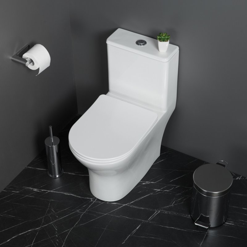 Унитаз-моноблок BelBagno LOUNGE BB8618CPR-MN/SC безободковый, с бачком, с крышкой микролифт купить в интернет-магазине Sanbest