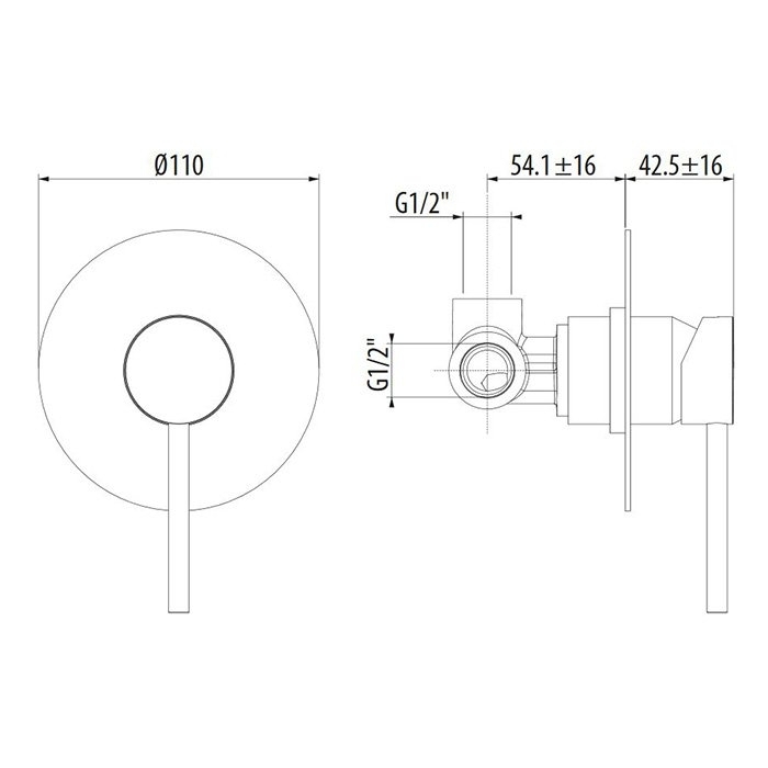 Смеситель для душа Gattoni Circle Two 9130/91C0 купить в интернет-магазине сантехники Sanbest