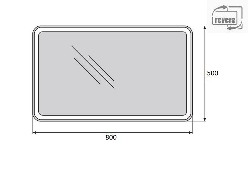 Зеркало BelBagno SPC-MAR-500-800-LED-TCH в ванную от интернет-магазине сантехники Sanbest