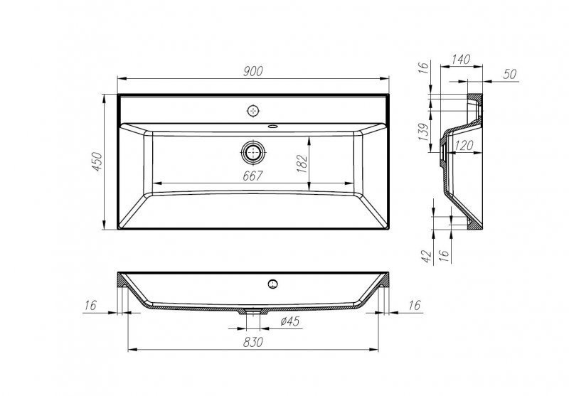 Тумба с раковиной BelBagno VITTORIA 2C SO 90 Bianco Lucido для ванной в интернет-магазине Sanbest