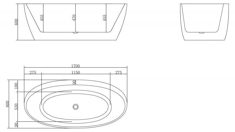 Ванна BelBagno BB404 1700 купить в интернет-магазине Sanbest