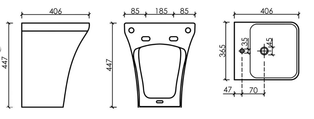 Раковина Ceramica Nova Dion 36 CN6067 белая купить в интернет-магазине Sanbest