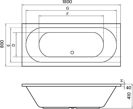 Ванна акриловая Koller Pool Orion Double 180x80 купить в интернет-магазине Sanbest