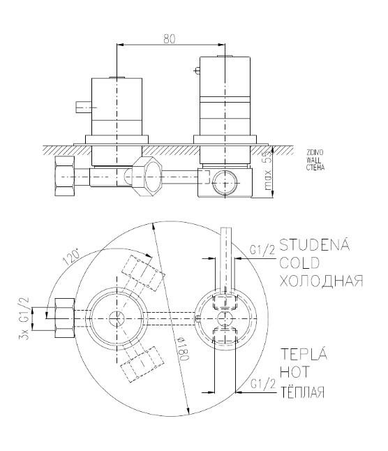 Смеситель для душа Rav-Slezak TERMOSTAT DT387 купить в интернет-магазине сантехники Sanbest