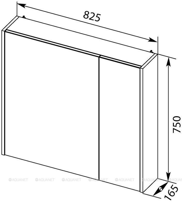 Зеркальный шкаф Aquanet Остин 85 дуб сонома в ванную от интернет-магазине сантехники Sanbest