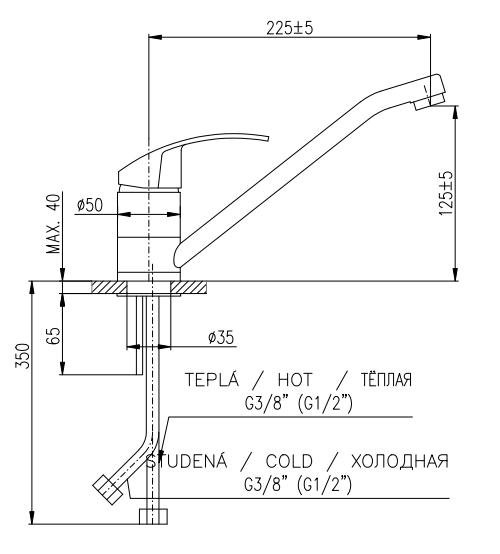 Смеситель для раковины RAV-Slezak MISSISSIPPI MS005.5LUX хром купить в интернет-магазине сантехники Sanbest