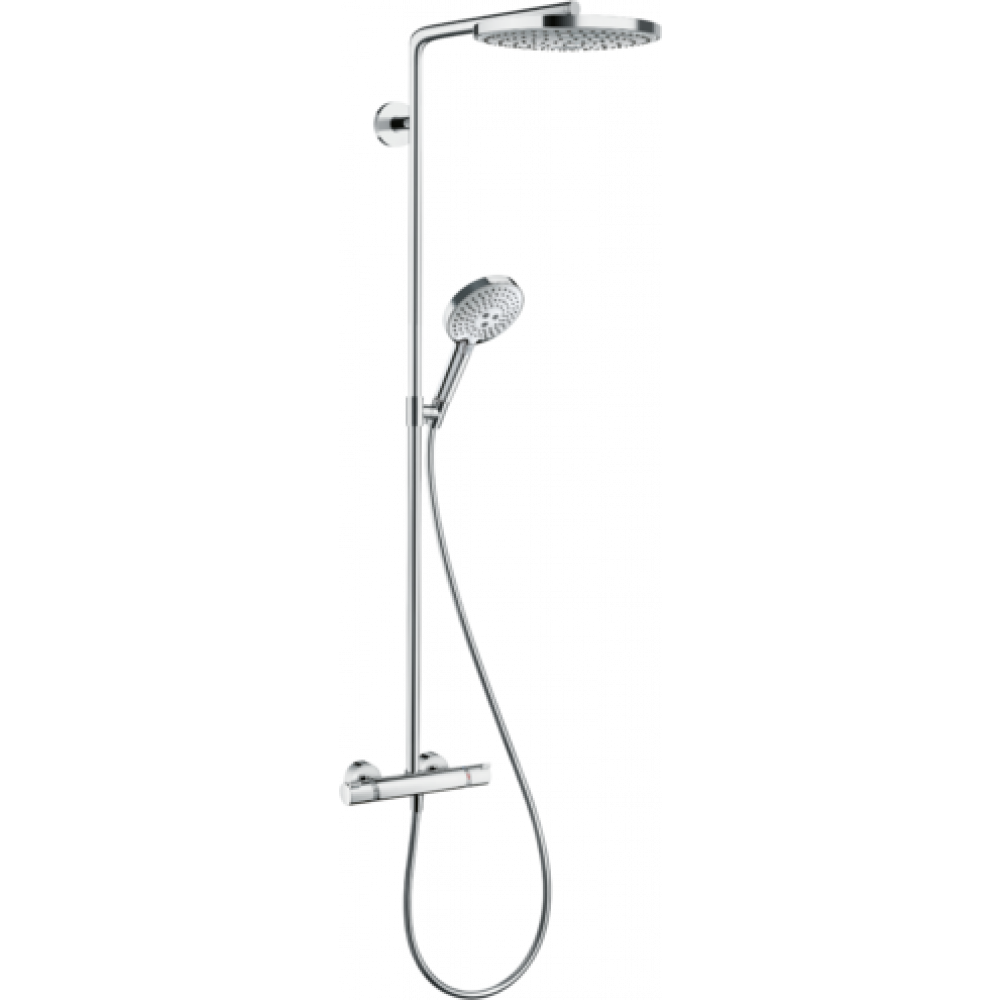 Душевая система Hansgrohe Raindance Select S 240 2jet 27129400 белый/хром купить в интернет-магазине сантехники Sanbest