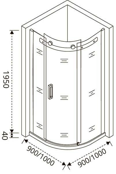 Душевой уголок Good Door GALAXY R-90-C-B 90x90 купить в интернет-магазине Sanbest