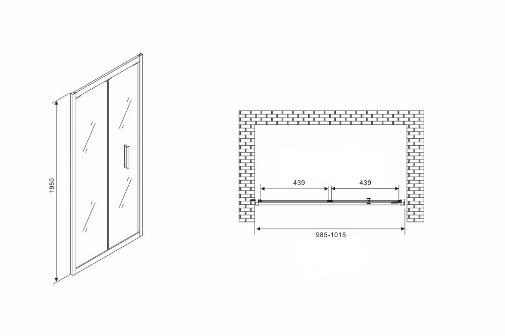 Душевая дверь Abber Sonnenstrand AG07100 100 купить в интернет-магазине Sanbest