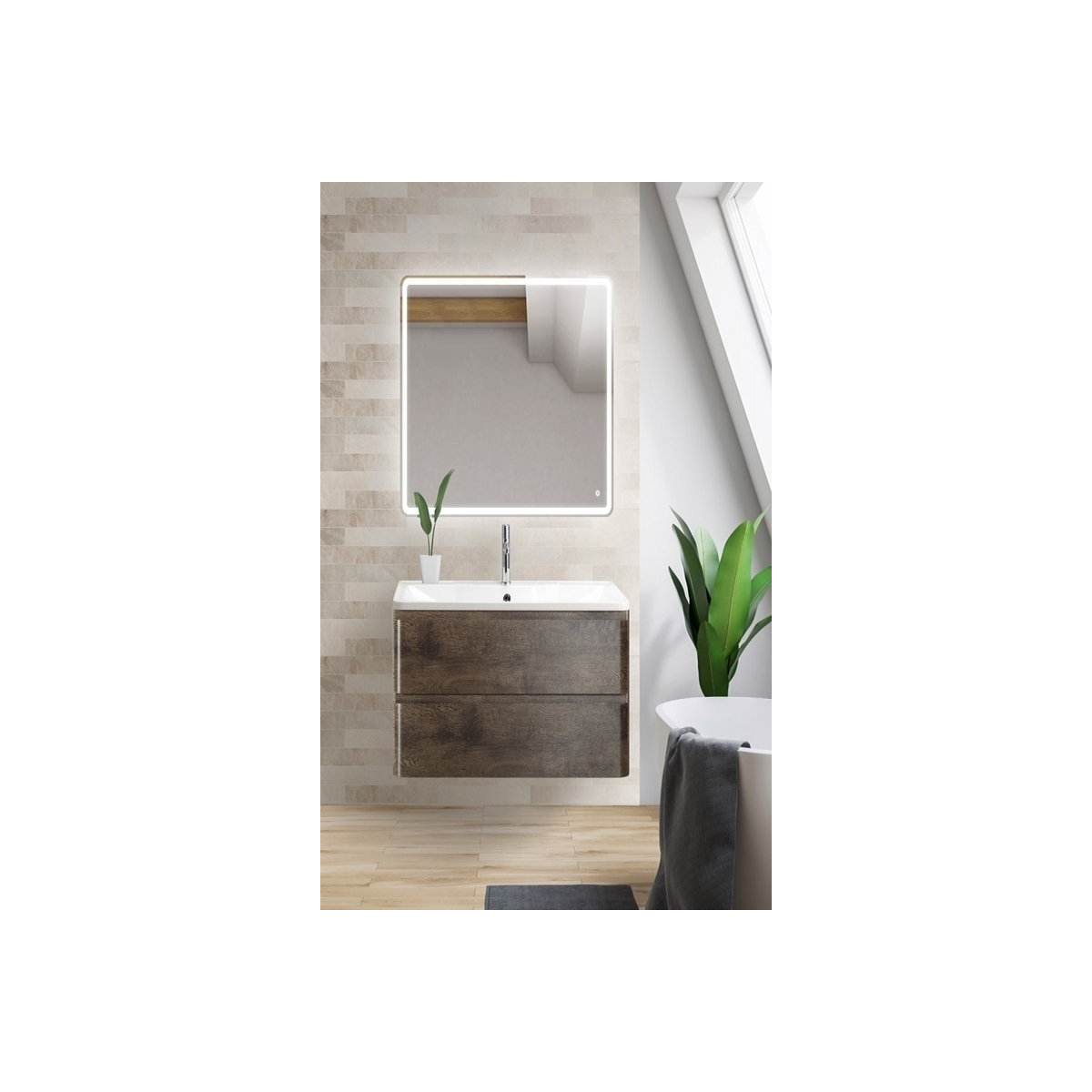 Тумба с раковиной belbagno marino 70 rovere nature