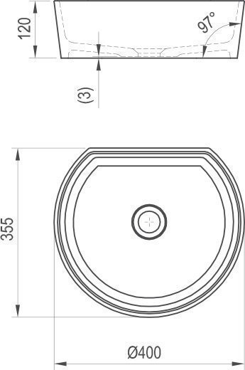 Раковина Ravak Moon 1C 400 купить в интернет-магазине Sanbest