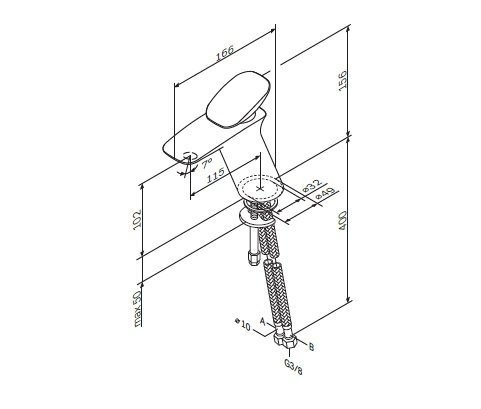 Смеситель для раковины AM.PM Spirit V2.0 F70A02100 купить в интернет-магазине сантехники Sanbest