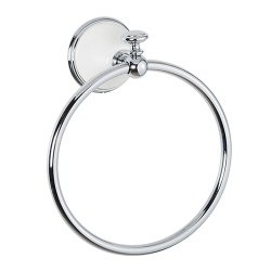 Полотенцедержатель-кольцо Tiffany World Harmony TWHA015bi/cr хром/белый купить в интернет-магазине сантехники Sanbest
