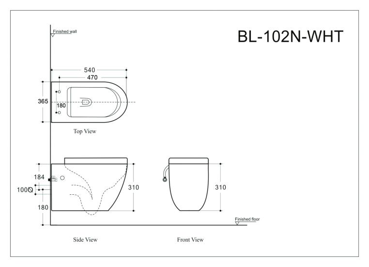 Унитаз подвесной Aquanet Rimless Cetus-GW BL-102N-WHT серый с крышкой микролифт, безободковый купить в интернет-магазине Sanbest