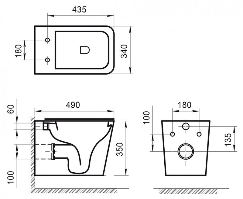 Унитаз подвесной BelBagno ARDENTE-R BB520CHR купить в интернет-магазине Sanbest