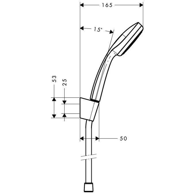 Душевая гарнитура Hansgrohe Croma Mono 27574000 купить в интернет-магазине сантехники Sanbest