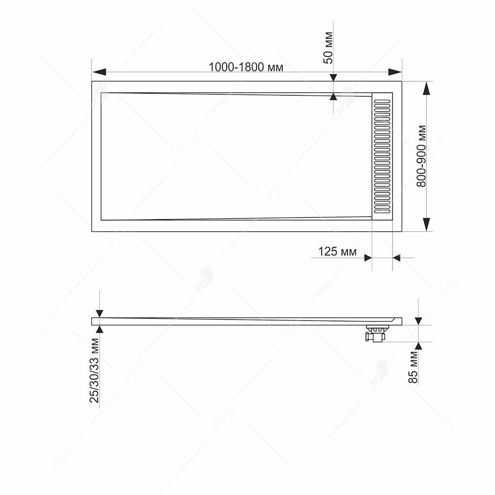 Душевой поддон RGW STM-G Stone Tray 80x100 купить в интернет-магазине Sanbest